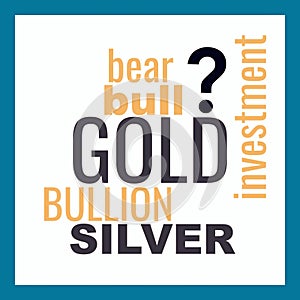 Precious Metals Investment Gold Silver Illustration