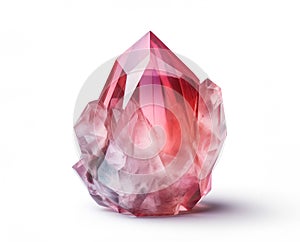 Extrano rosa joya piedra  aislado sobre fondo blanco separar 