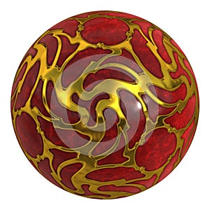 Precious stone red ball