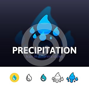 Precipitation icon in different style