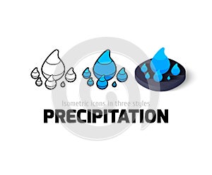 Precipitation icon in different style photo