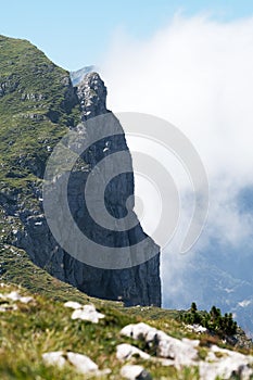 Precipitous wall in mountains - Julian Alps, Slovenia