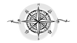 Precise Compass Rose: Accurate Navigation and Orientation Vector, vector design Generative AI