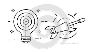 Precise Idea Targeting: Strategic Innovation. vector design Generative AI