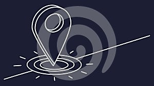 Precise Location Pin Icon, GPS & Mapping, vector design Generative AI