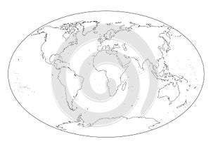 Precise World map planisphere