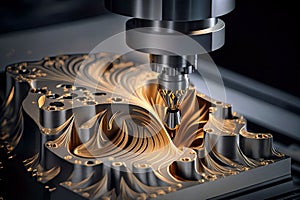 Precision in Action: Illustration of a Modern CNC Milling Machine