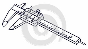 Precision Caliper Measurement Instrument, vector design Generative AI
