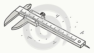 Precision caliper tool, measurement and engineering vector design Generative AI