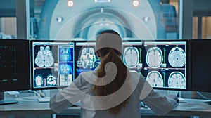 Precision diagnostics: doctor\'s commitment to accurate brain scan interpretations