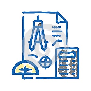 precision drafting architectural drafter icon doodle illustration photo