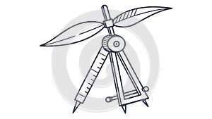 Precision Drafting Compass, Geometry, Engineering and Design Tool, vector design Generative AI