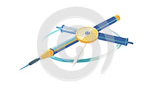 Precision drafting compass, technical drawing tool, vector design Generative AI