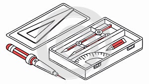 Precision Drafting & Geometry Tools, vector design Generative AI