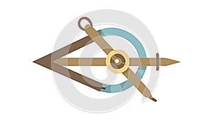 Precision drawing divider tool. Engineering and architectural design. vector design Generative AI