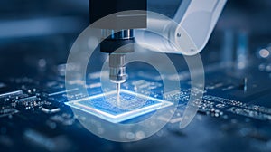 precision electronic board assembly by micro-soldering robot arm