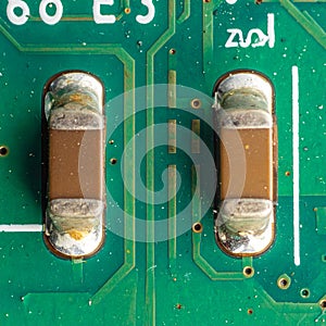 Precision Electronics - SMD Capacitors on PCB