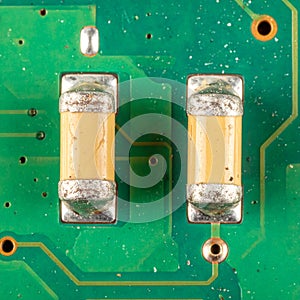 Precision Electronics - SMD Capacitors on a PCB