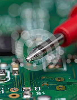 Precision Electronics Testing on a Circuit Board