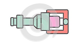 Precision Engine Component, Mechanical Industry Part, vector design Generative AI