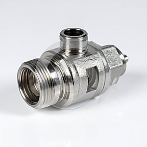 Precision Engineered Chrome Plumbing Fitting on White