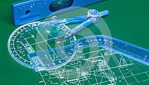 Precision Engineering Tools on an Architectural Blueprint