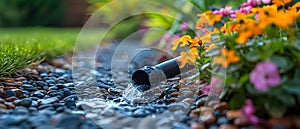Precision Irrigation in Bloom - Garden Hydration with Style. Concept Landscaping Trends,