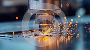 Precision laser cutting machine operating in a metal fabrication process