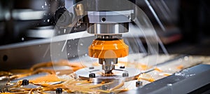 Precision machining of rocket engine component aerospace industry complexity displayed