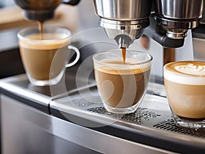 Precision Pour of Espresso in Exquisite Close-up.