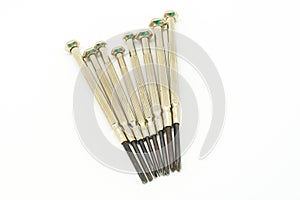 Precision screwdriver isolated on a white background