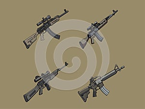 Precision Shooter - Illustrated of a Rifle photo