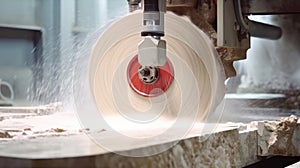 Precision Stone Cutting Machinery in Action