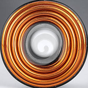 Precision Wound Copper Electrical Coil Top View