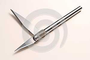 X-Acto knife with sharp blade isolated on white background