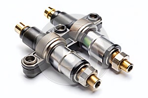 PrecisionEngineered Fuel Injector Solenoids A CloseUp View of Two Pristine Components for Optimal Fuel Delivery photo