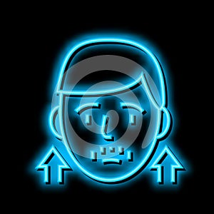 precocious puberty endocrinology neon glow icon illustration