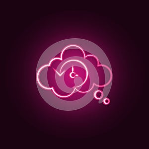 Precognition neon icon. Elements of Mad science set. Simple icon for websites, web design, mobile app, info graphics photo