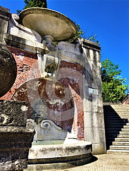 Predappio town in the province of ForlÃ¬ - Cesena, Emilia Romagna region, Italy. History, time and touristic attraction