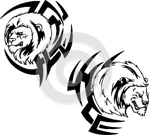 Predator lion head tattoos