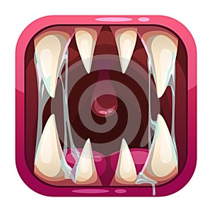 Predator mouth app icon.