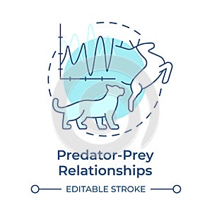 Predator-prey relationships soft blue concept icon photo