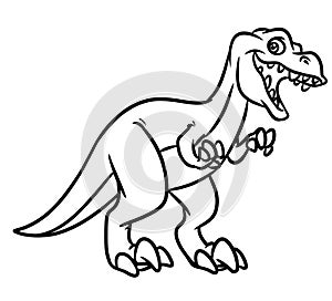 Predatory dinosaur tyrannosaur Jurassic period coloring pages photo