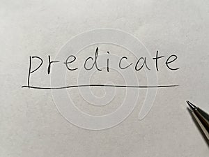 Predicate