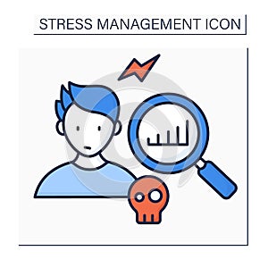 Predictable stressors color icon photo