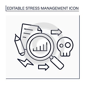 Predictable stressors line icon photo