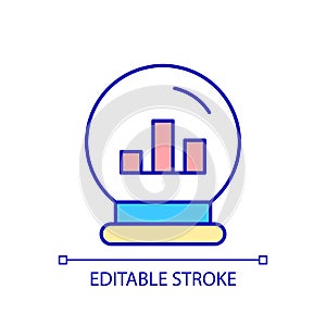 Predicting data analytics RGB color icon