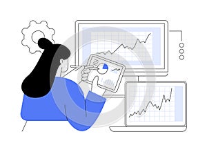 Predictive analysis abstract concept vector illustration.