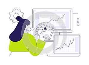 Predictive analysis abstract concept vector illustration.