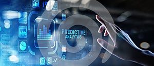 Predictive analytics Big Data analysis Business intelligence internet and modern technology concept on virtual screen.